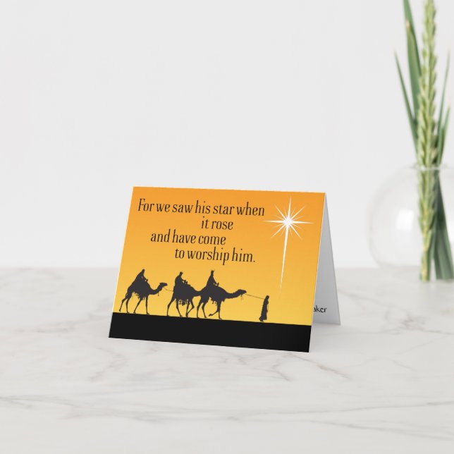 Tarjeta Festiva Festividad de Estrella de los Navidades de Belén (Anverso)