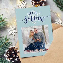 Tarjeta Festiva Festividad de galería fotográfica "Let It Snow"