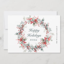 Festividad de Holly Berry Navidades Wreath