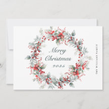 Festividad de Holly Berry Navidades Wreath