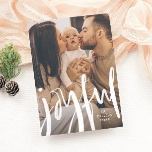 Tarjeta Festiva Festividad de la familia de guion brocado moderno