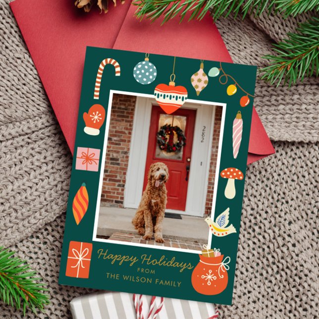 Tarjeta Festiva Festividad de la foto familiar de Ornament Happy C (Subido por el creador)