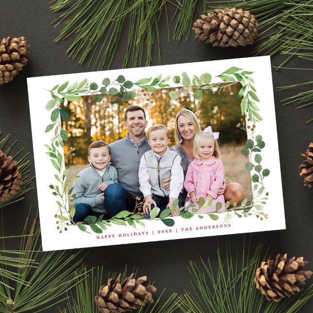 Tarjeta Festiva Festividad de la vegetación de invierno Elegante f (Subido por el creador)