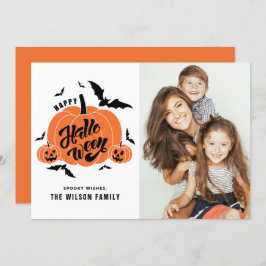 Tarjeta Festiva Festividad de las calabazas espumosas Happy Hallow