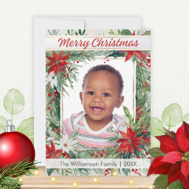 Tarjeta Festiva Festividad de los Botánicos de Invierno Foto Feliz