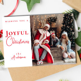 Tarjeta Festiva Festividad de los modernos Navidades rojos