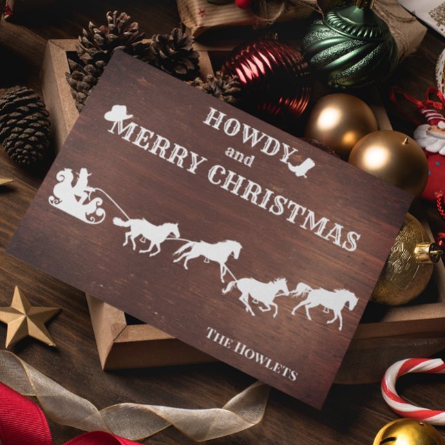 Tarjeta Festiva Festividad de los Navidades de caballos del West C (Subido por el creador)