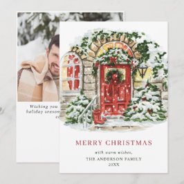 Tarjeta Festiva Festividad de los Navidades de la casa de campo co