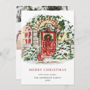 Tarjeta Festiva Festividad de los Navidades de la casa de campo co