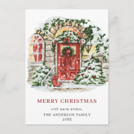 Tarjeta Festiva Festividad de los Navidades de la casa de campo sa