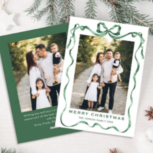 Tarjeta Festiva Festividad de los Navidades verdes ceden la cinta 