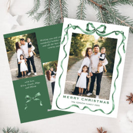 Tarjeta Festiva Festividad de los Navidades verdes de la banda 3 F