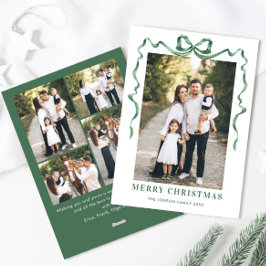 Tarjeta Festiva Festividad de los Navidades verdes de la banda 5 F