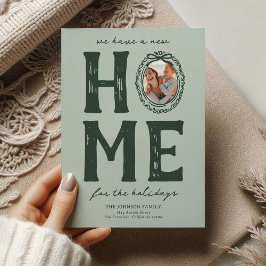 Tarjeta Festiva Festividad de los nuevos Navidades de Doodle verde