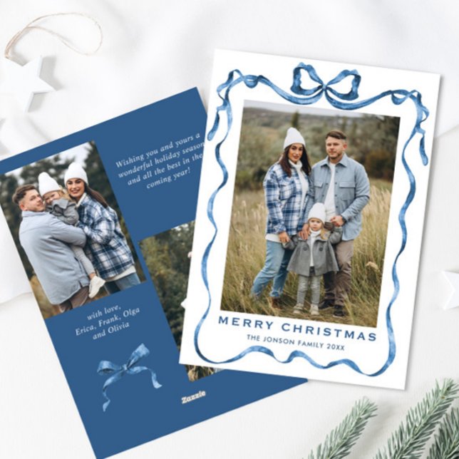 Tarjeta Festiva Festividad de Navidades azules en la cinta 3 (Subido por el creador)