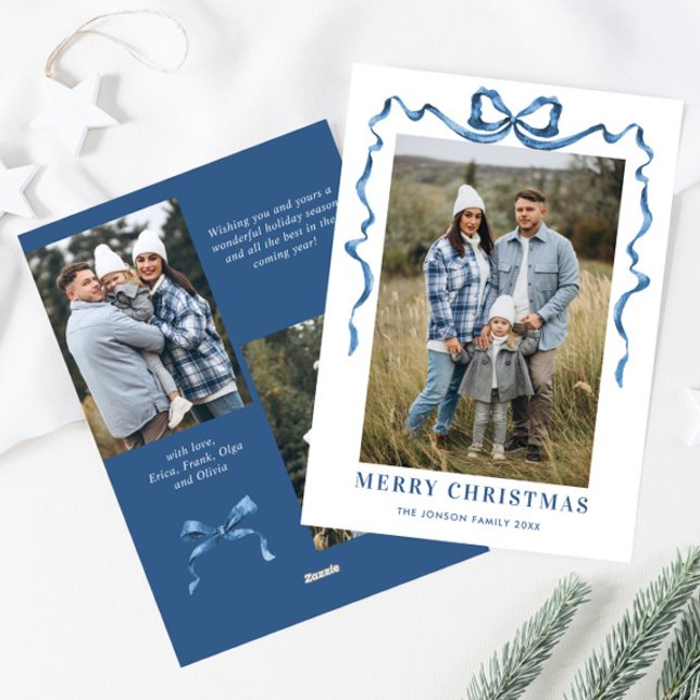 Tarjeta Festiva Festividad de Navidades azules en la cinta 3 (Subido por el creador)