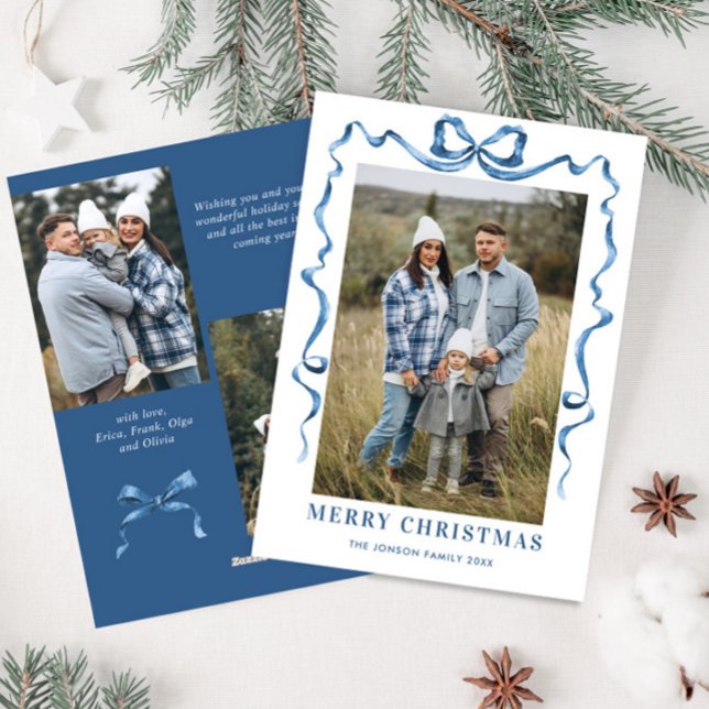 Tarjeta Festiva Festividad de Navidades azules en la cinta 3 (Subido por el creador)