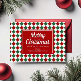 Tarjeta Festiva Festividad de Navidades de fotos de control rojo