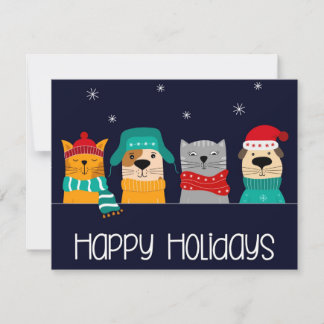 Tarjeta Festiva Festividad de Navidades de negocios mascotas