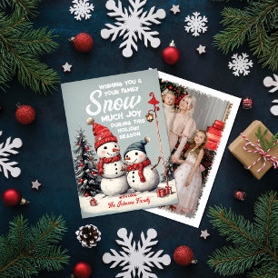 Tarjeta Festiva Festividad de Navidades de Snowman