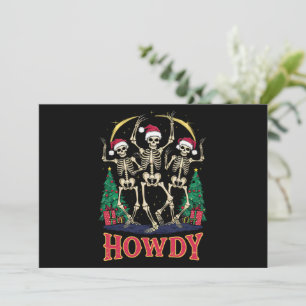 Tarjeta Festiva Festividad de Navidades divertidos de Howdy Dancin