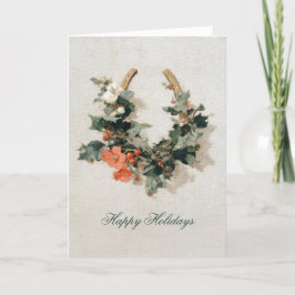 Tarjeta Festiva Festividad de Navidades ecuestres de fotografía