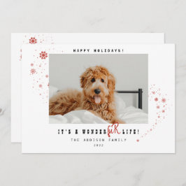 Tarjeta Festiva Festividad de Navidades fotográficos de WonderFUR 