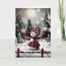 Tarjeta Festiva Festividad de Nieve