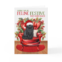 Festividad del gato FELINE de los Navidades Fluffy