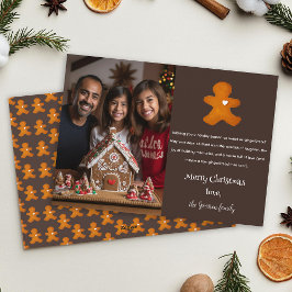 Tarjeta Festiva Festividad del Hombre de Gingerbread Mínimo 1 Navi