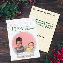 Tarjeta Festiva Festividad del Personalizado del Globe de la Nieve