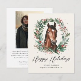 Tarjeta Festiva Festividad Ecuestre de Negocios Foto Corporativa