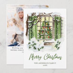 Tarjeta Festiva Festividad en casa de Navidades de la casa de camp
