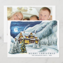 Tarjeta Festiva Festividad en casa de Navidades de la casa de camp