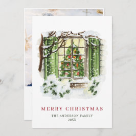 Tarjeta Festiva Festividad en casa de Navidades de la casa de camp