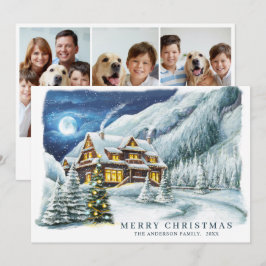 Tarjeta Festiva Festividad en casa de Navidades de la casa de camp