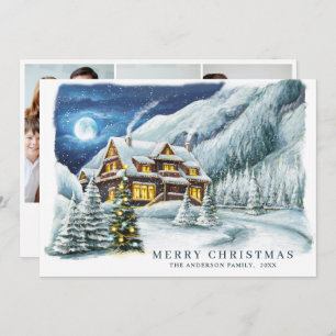Tarjeta Festiva Festividad en casa de Navidades de la casa de camp
