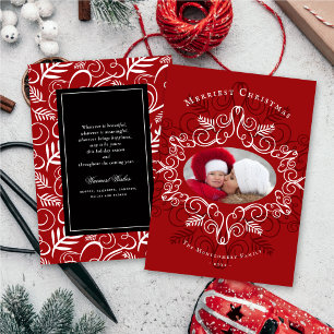 Tarjeta Festiva Festividad Foliage Elegante Deco Vintage Fotografí