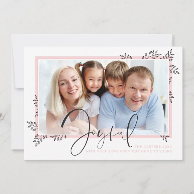 Tarjeta Festiva FESTIVIDAD FOTOGRAFÍA elegante línea de arte deja  (Anverso)