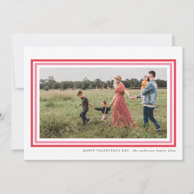 Tarjeta Festiva Festividad fotográfica de amor blanco El día de Sa (Anverso)