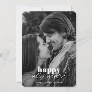Tarjeta Festiva Festividad fotográfica de Año Nuevo Feliz