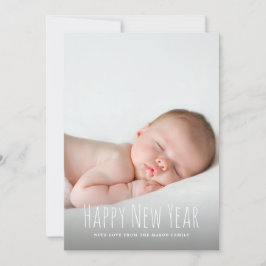 Tarjeta Festiva Festividad fotográfica de Año Nuevo Moderno