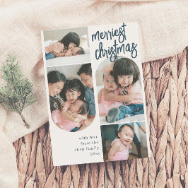 Tarjeta Festiva Festividad fotográfica de Arco Moderno para Navida