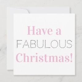 Tarjeta Festiva Festividad fotográfica de tiopgrafía blanca rosada