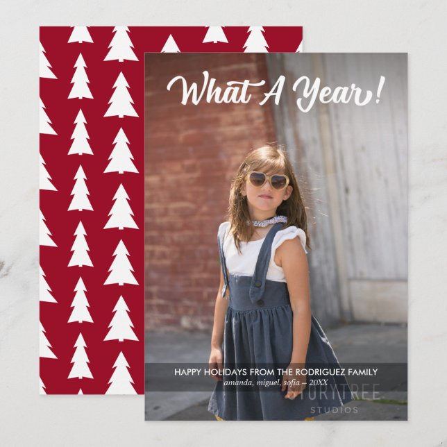 Tarjeta Festiva Festividad fotográfica moderna de qué año de Perso (Anverso / Reverso)