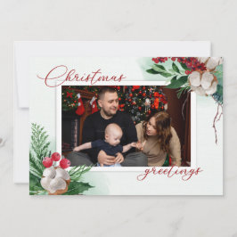Tarjeta Festiva Festividad fotográfica moderna personalizado Merry