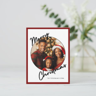 Tarjeta Festiva Festividad fotográfica personalizada de Feliz Navi