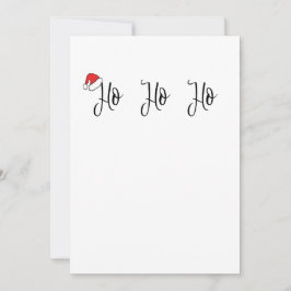 Tarjeta Festiva Festividad "Ho Ho Ho Ho" de Santa Hat Navidades