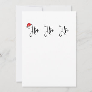 Tarjeta Festiva Festividad "Ho Ho Ho Ho" de Santa Hat Navidades