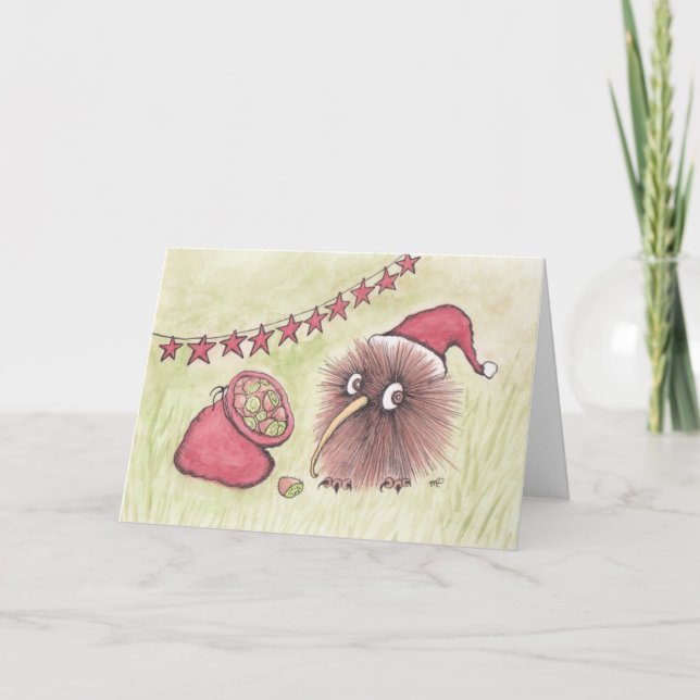 Tarjeta Festiva Festividad Kiwi (Anverso)
